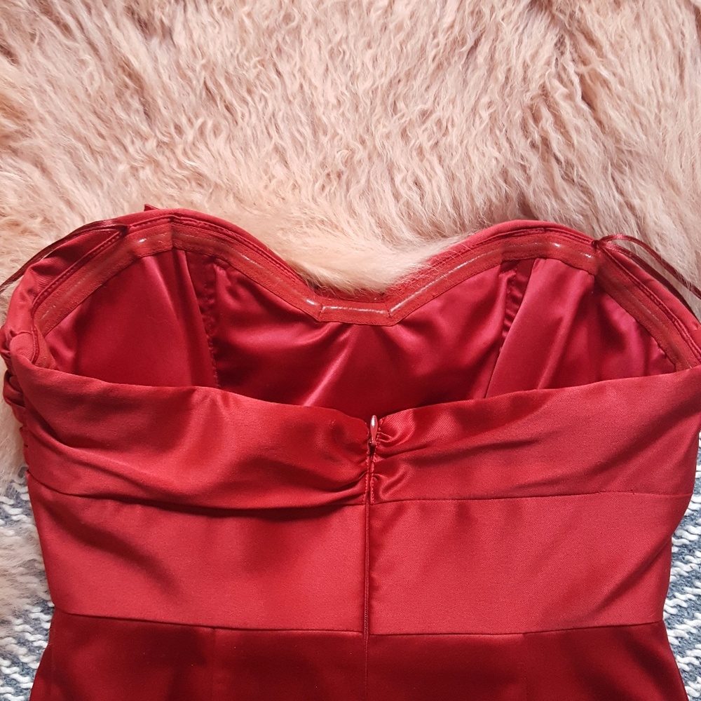 Allen Schwartz Privé Strapless Dress w/ Bow Front - Picture 5 of 8